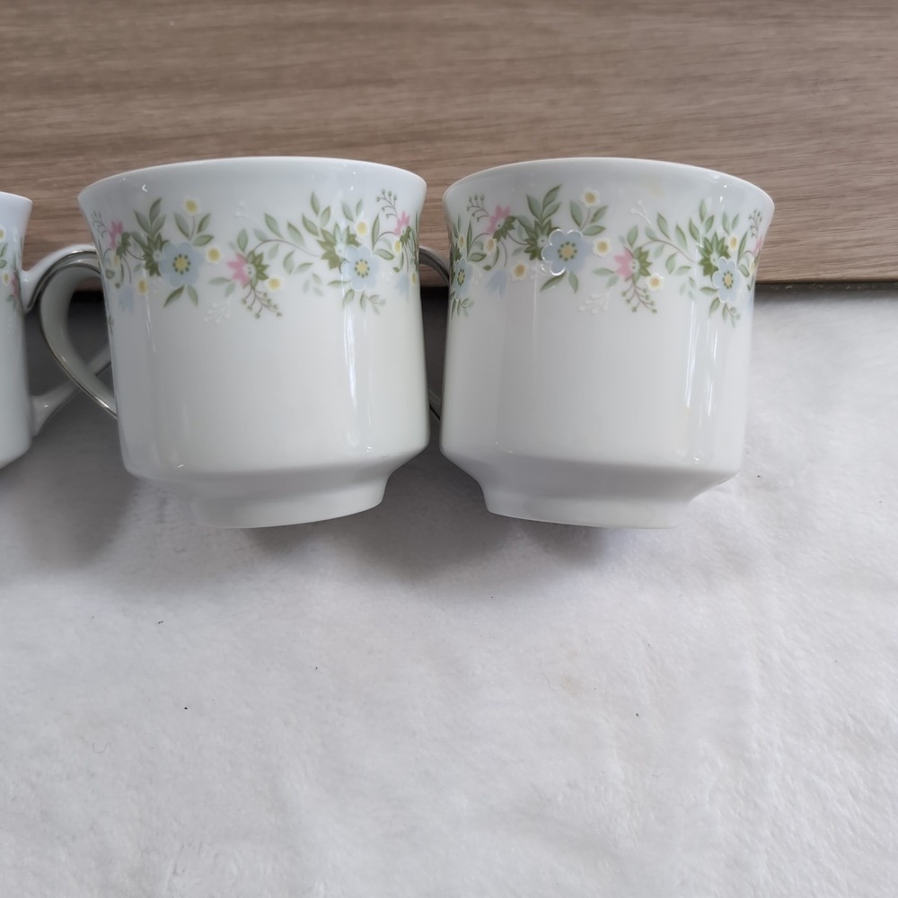 Johann Haviland Forever Spring Coffee Cups Set 4 Bavaria‎ Germany Floral 80s - Picture 7 of 9